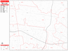 South Gate Digital Map Red Line Style